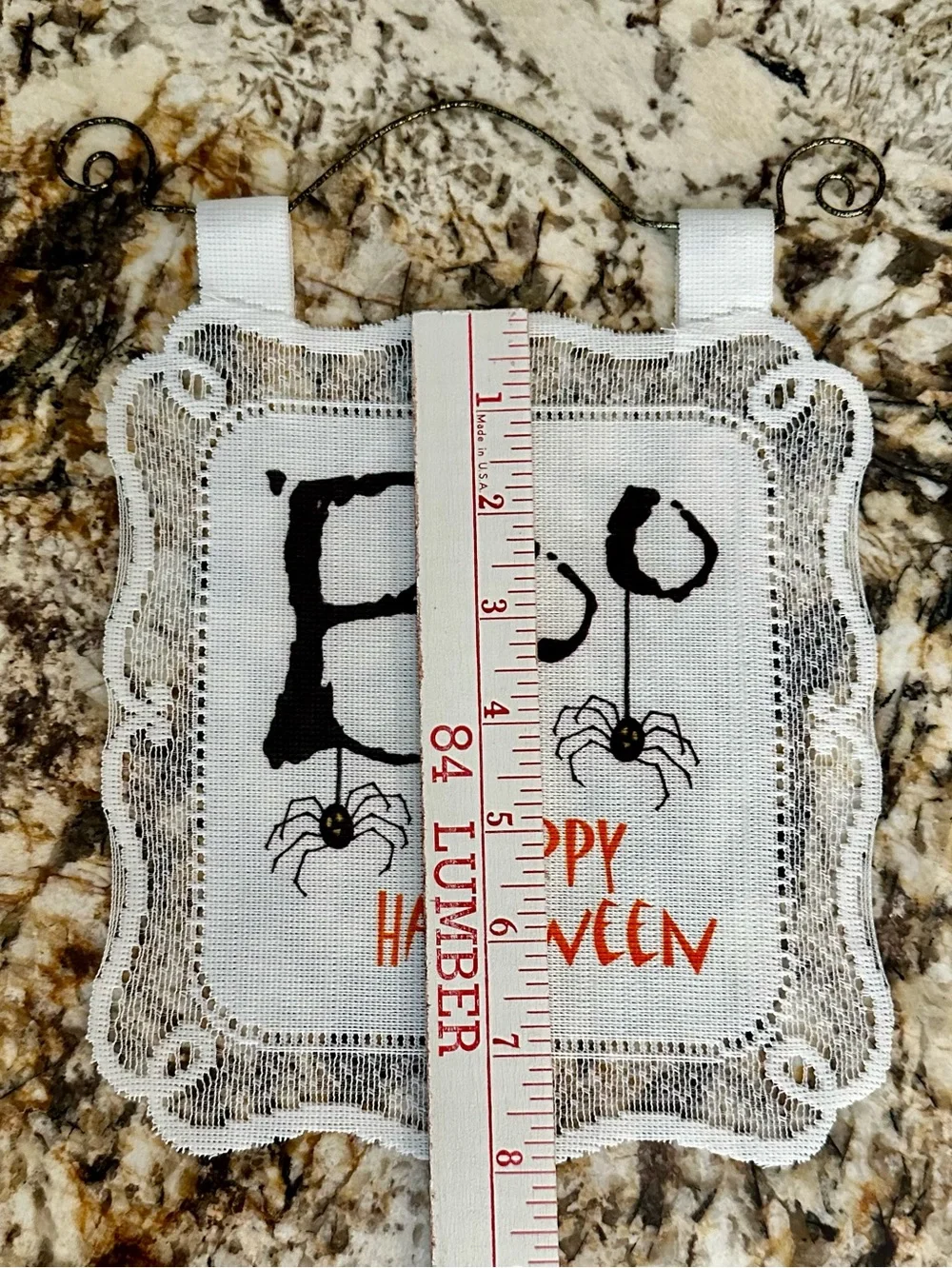 🎃 Happy Halloween & Boo 🕷️ Lace Signs